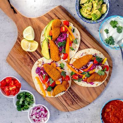 Easy vegan chick*n tacos
